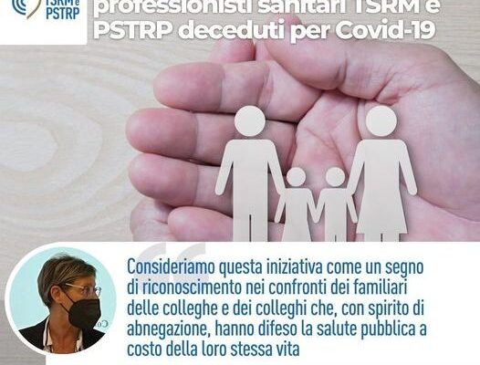 FNO TSRM e PSTRP: “Indennizzo per i familiari dei professionisti sanitari TSRM e PSTRP deceduti per Covid-19”.