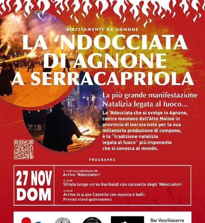 27 Novembre 2022 – Serracapriola (Fg): “La n’docciata di Agnone a Serracapriola”.